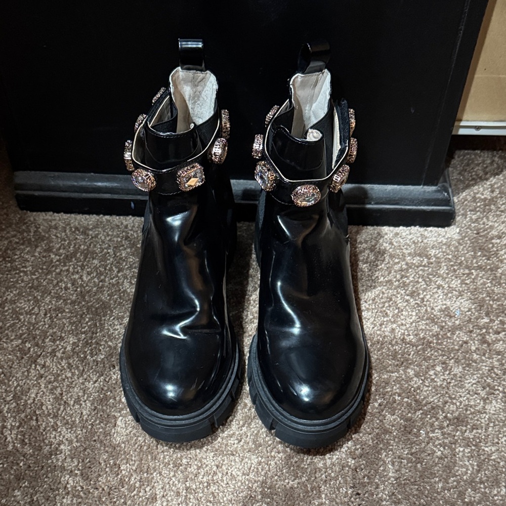Steve Madden Black Amulet Ankle Booties